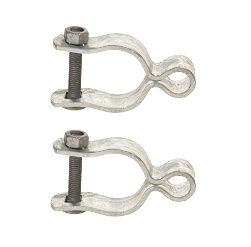 2 Pack Chain Link Fence Frame Gate Post Female Hinge with Bolts and Nuts (1-7/8 Inch) - size: 1-7/8 Inch