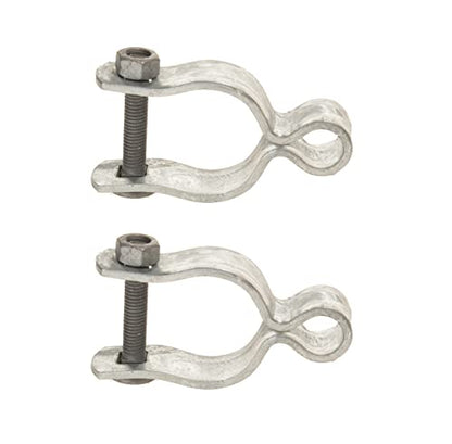 2 Pack Chain Link Fence Frame Gate Post Female Hinge with Bolts and Nuts (1-3/8 Inch) - size: 1-3/8 Inch