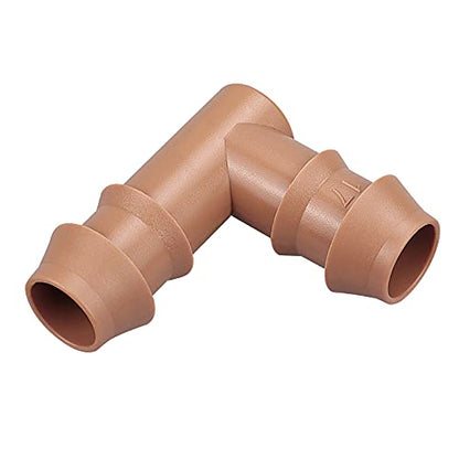 21-Pack Drip Irrigation Universal Barbed Elbow Fitting, Barbed Connectors for 1/2" Drip Tubing - size: 21P-Elbow