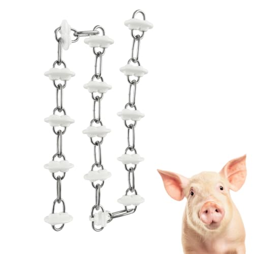 Pig Toy - Toys for Pigs - Stress and Boredom Relief - Pig Chew Toy Chain for Enhancing Behavior - Piglets Accessories - Farm and Domestic Use - Enjoyment and Fun