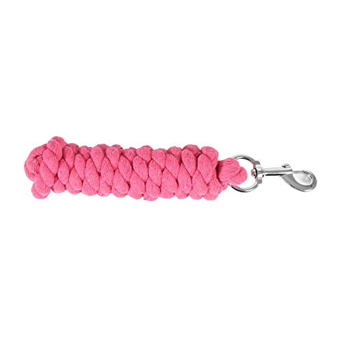 HORZE Basic Cotton 7' Horse Lead Rope - Raspberry Pink - One Size - color: Raspberry Pink