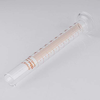 stonylab 1-Pack Graduated Cylinder, Borosilicate Glass 100 ml Heavy Wall Graduated Glass Measuring Cylinder - size: 100 ml