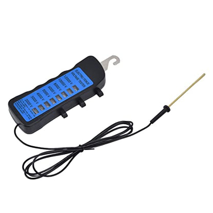 Electric Fence Tester, Voltage Tester 12KV Neon Fence Voltage Tester with 8 Neon Indicator Lights Fence Fence Tester for Farms