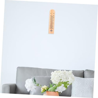 BESPORTBLE 2pcs Wooden Thermometer for Accurate Measurement and Livestock Farming Design for Indoor and Outdoor Use
