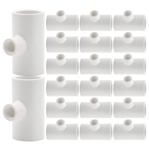 Holibanna 35pcs Automatic Chicken Waterer Fittings Kit for Quails and Ducks, White PVC Material with Leak Reduction and Resilient Design, 1/2 Inch Threaded Connections for Poultry Farm Use