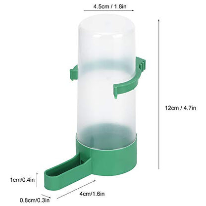 Birds Drinking Container Plastic Automatic Water Dispenser 140ml Round Livestock Water Container Smooth Edge for Bird Cages Chickens Farm Use