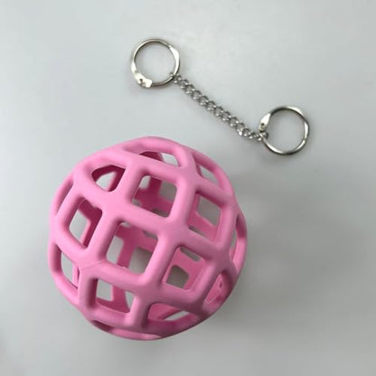 Rabbit Toys Hanger Treat Ball Silicone Hay Feeder with Stainless Steel Hanger for Turtle Bunny Squirrel Hedgehog Tortoise Guinea Pig Pets Cage Accessories Stuff (1 Pack) - size: 1 Pack