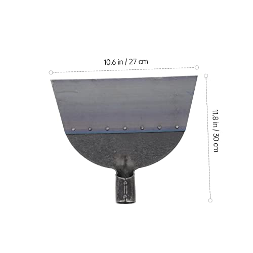 LIOOBO Practical Fowl Manure Push Shovel Long Handle Cleaning Tool for Garden Heavy Duty Head - size: 30X27X2.5cm