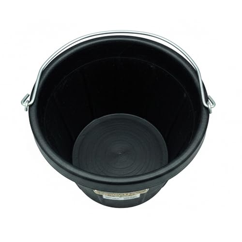 Little Giant 12-Quart Flexible All-Purpose Rubber Bucket Pail with Steel Handle (4 Pack)