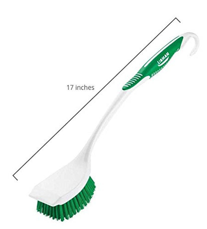 Libman Long Handle Scrub Brush - Item Model Number: 00010 - Ergonomic Rubber Grip Won't Slip When Wet.