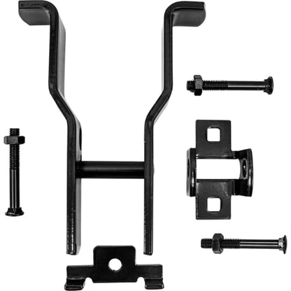 Black 3" Fulcrum Latch Single Gate Fulcrum Latch. Fits 1-5/8" or 1-7/8" Gate Frame. Latches to 3" Post. Powder Coated for Corrosion Protection. - size: BLACK 3"