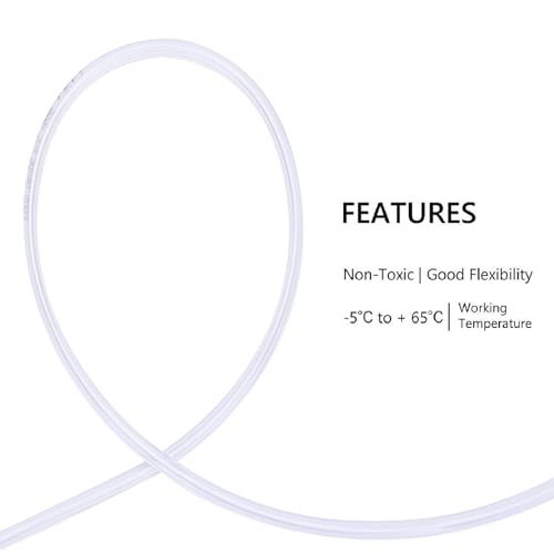 DERNORD PVC Tubing 1/8"ID X 1/4"OD Flexible Clear Vinyl Hose 25 Feet for Food Grade - size: 25 Feet, style: 1/8"ID X 1/4"OD