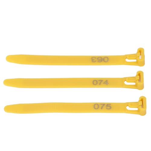 Semme Reusable Chicken Leg Bands Numbered 100 for Easy Poultry Identification Ideal for Ducks Chicks Pigeons Geese (Green) (Yellow) - color: Yellow