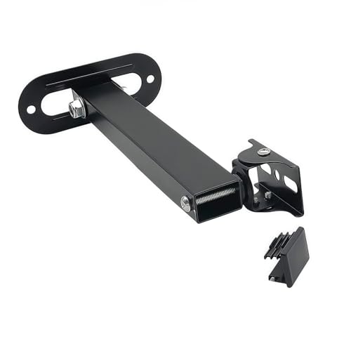 Long Arm Security Camera Bracket | 180° Rotatable Corner Mount | Universal Camera Holder | Metal Wall Mounting Bracket for CCTV Surveillance Cameras | Black Spray Paint Finish (7.87" Duckbill)