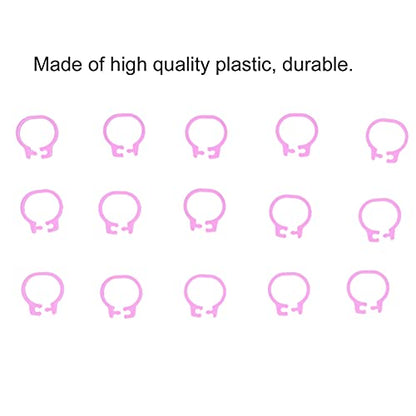 Omabeta Pigeons Leg Rings, Plastic Cold- Durable Lightweight Easy-to-Install Identification Leg Rings, for Pigeon Identification, Pink, 8mm, 100PCS - color: Pink