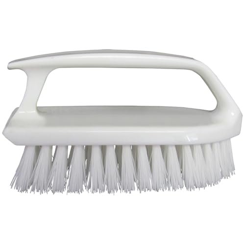 STAR BRITE Stiff Bristle Scrub Brush/Curved Plastic Handle (040027)