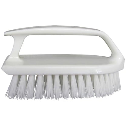 STAR BRITE Stiff Bristle Scrub Brush/Curved Plastic Handle (040027)
