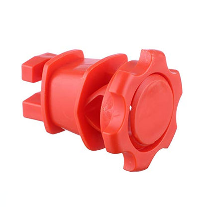 25PCS Screw Tight Round Post Insulator, Electric Fence Wire Holding Insulator, Two Piece Suit (Red) - color: Red