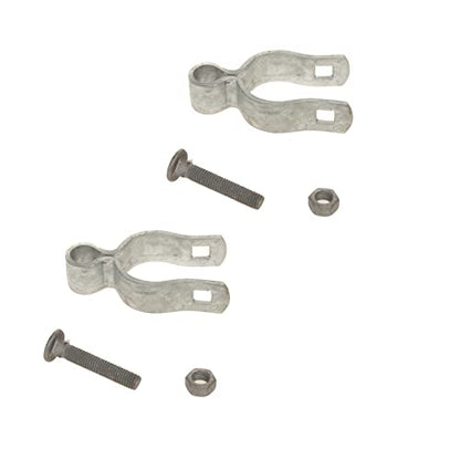 2 Pack Chain Link Fence Frame Gate Post Female Hinge with Bolts and Nuts (1-3/8 Inch) - size: 1-3/8 Inch