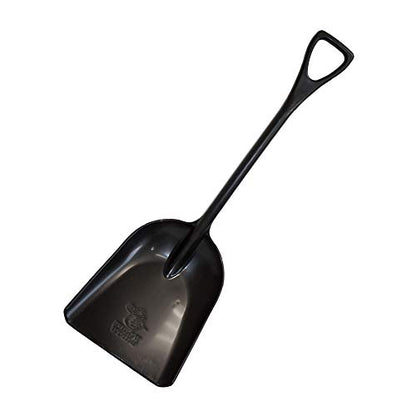 Bully Tools Poly Snow Scoop – Heavy Duty Poly Shovel for Clearing Walkways, Lightweight Plastic Tool for Composite Decks, Large Winter Scoop for Snow Mulch, Grain, and Debris Handling - Black, 42-Inch - color: Black