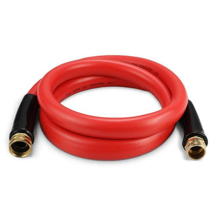 Garden Hose 5ft x 3/4” Hot Water Hose, Heavy Duty -50°F to 190°F,Burst 600Psi Flexible Upgraded Rubber Hoses,3/4” Solid Fittings for All-weather Outdoor Lawn & Garden - size: 5Ft, style: 3/4"