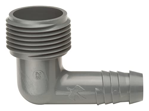 Rain Bird SWGE075S EZ Pipe Elbow Fitting, 3/4" Male Pipe Thread x 1/2" Spiral Barbed Elbow, 1-Pack - size: 1 Pack, style: 3/4" MNPT x 1/2" Barb Elbow