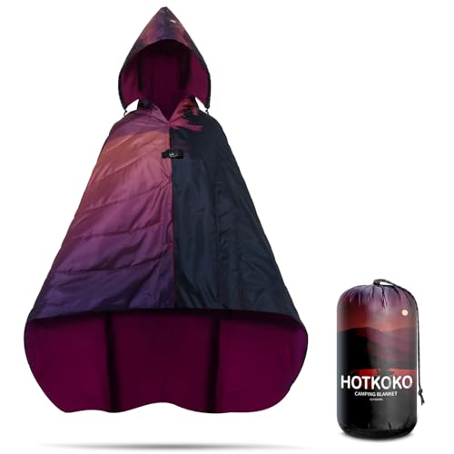 Waterproof Stadium Blanket, Fleece Camping Blanket Soft Warm Wearable Camp Blanket for Outdoor Camping, Picnic, Stadium, Sports, Beach, Car - color: Moon Night