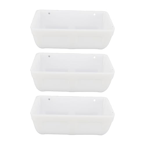 Hanging Poultry Feeder, Large Capacity Space Saving Plastic Chicken Feeder with Minimized Feed Waste, for Farm Coop Yard Indoor Outdoor Use (White) - color: White