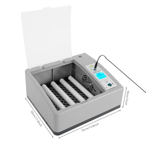 Egg Incubator, 16-Egg Incubator with Temperature Control and Humidity Control, Household Egg Incubator with Automatic Egg Turning and LED Display, Digital Poultry Hatcher for Chicken Duck Quail