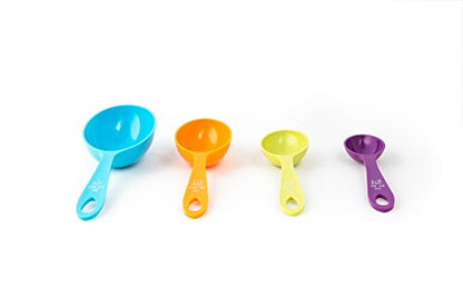 Fox Run Measuring Cup Set, 1/8 cup to 1 Cup, Multicolored 4 Cup Measuring Set - style: Measuring Cup Set