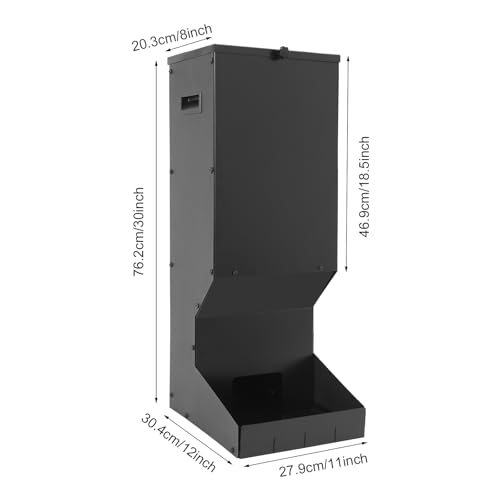 Hanging Deer Feeder, 11 Gallons Heavy Duty Livestock Feeder Dispensers with Handles, Hanging Livestock Feeding Station for Deer, Horses, Cattle, Sheep