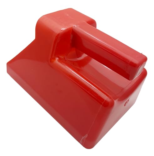 2 Qt Plastic Dog Food Scoop Horse Feed Scoop for Livestock Chicken Grain Scoop 8Cups (Red)
