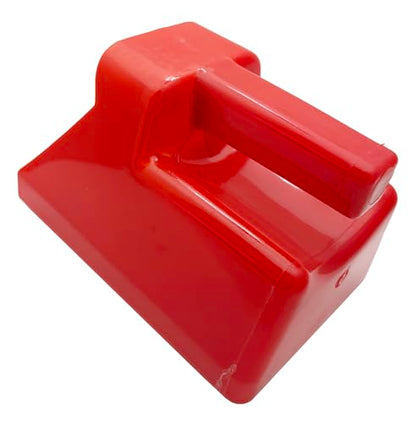 2 Qt Plastic Dog Food Scoop Horse Feed Scoop for Livestock Chicken Grain Scoop 8Cups (Red)