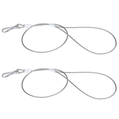 WellMade 2 Pack Stainless Steel Gate Lock Cable, Heavy Duty Rust-Proof Fence Opener Cable for Wooden & Vinyl Gates, Easy Open Gate Latch String Replacement