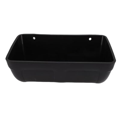 Hanging Poultry Feeder, Large Capacity Space Saving Plastic Chicken Feeder Trough, with Minimized Feed Waste Design, for Farm Coop Yard Indoor Outdoor Use (Black) - color: Black