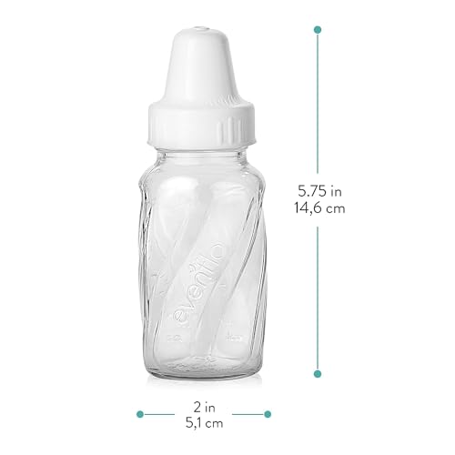 Evenflo Feeding Classic Glass, Twist Bottles, 4 Oz, Bottles. (Pack of 18) - size: 1 Count (Pack of 18)