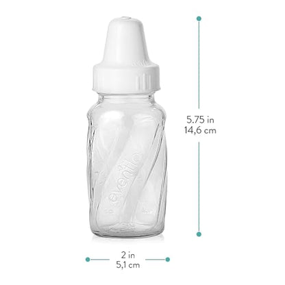 Evenflo Feeding Classic Glass, Twist Bottles, 4 Oz, Bottles. (Pack of 18) - size: 1 Count (Pack of 18)