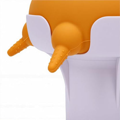 Pssopp Silicone Puppy Nursing Station Pet Milk Feeder Station, Silicone Puppy Nursing Feeder Milk Bowl for Newborn Rabbits Kittens Other Animals Feeding Supplies (Yellow) - color: Yellow