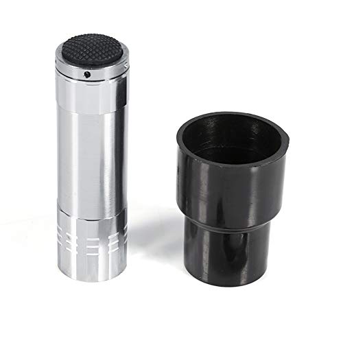 Fydun Egg Candler Tester, Special Egg Lighting Professional Battery Operated General Purpose Incubators for Hatching Bright Cool LED Light Poultry Lamp Incubator Watching Eggs (Silver)