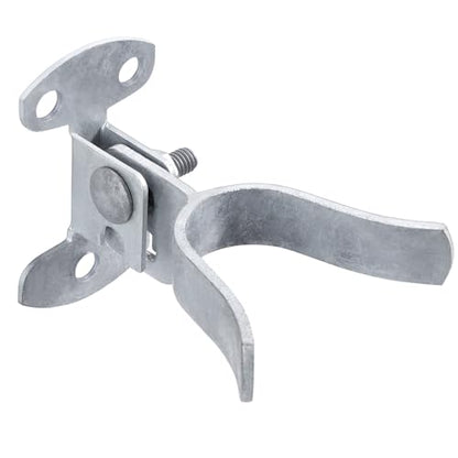 SIHAI 1 Pack Chain Link Fence Gate Latch, 1-3/8" Wall Mount (Flat Back) Metal Gate Fork Latch Hardware with Lag Bolt for Fence Gate Frames, Easily Mounts to Post or Wall