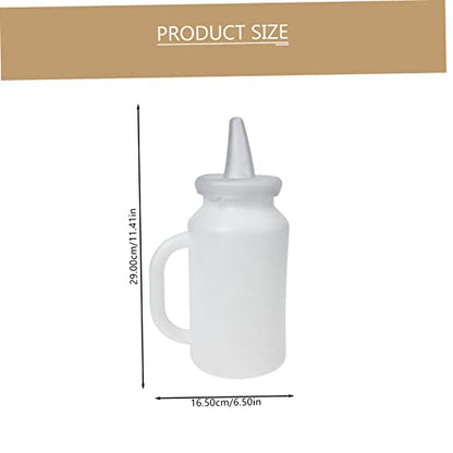 2pcs Calf Milk Bottle Soft Squeeze Pet Nursing Bottle for Puppies and Kittens Durable and Easy to Clean Large Capacity Feeding for Calves and Small Animals - color: White