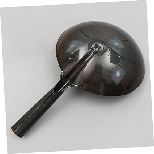 Iron Water Ladle Long Handle Heavy-Duty Wear-Resistant Scoop for Outdoor and Home Use Black Iron Water Spoon for Fishing and Livestock Feeding
