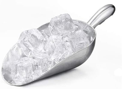 HORNO Pack of 2 Silver Cast Aluminum Shovel Scoops，Ideal for Ice Cube, Coffee Bean, Food, Candy, Flour, Dry Goods,Spice（12oz）