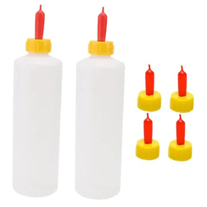 Abaodam Goat Milk Feeder Small Animal Milk Bottle Double Nipple Lamb Farm Supplies Easy to Clean