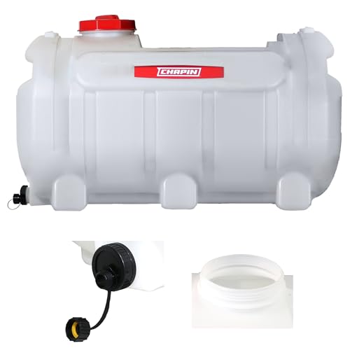 Chapin 98142 Water Storage Tank, 40‑Gallon, Utility Water Supply, Translucent Chemical‑Resistant Poly Tank, 6" Wide Cap, 2" Drain & Garden‑Hose Port for Farms, Acreage, Gardens & Orchard - size: 40-Gallon