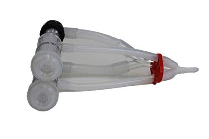 Melasty, Dwarf Goat Milking Cluster Group for Milking Machine with Silicone Liners, Plastic Shells, Air Hoses, Automatic Valves