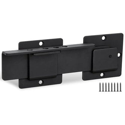 9" Flip Gate Latch Lock with 4 Padlock Holes, 4mm Extra Heavy Duty Carbon Steel Adjustable Door Latch for Sliding/Swing Gates, Outdoor Wooden Fence, Barn, Shed, Garage, Yard, Double Gate