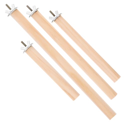 4pcs Natural Parrot Perch Comfortable Bird Perches for Parrots and Cockatiels Includes Easy Maintenance and Aesthetic Design for Bird Cages