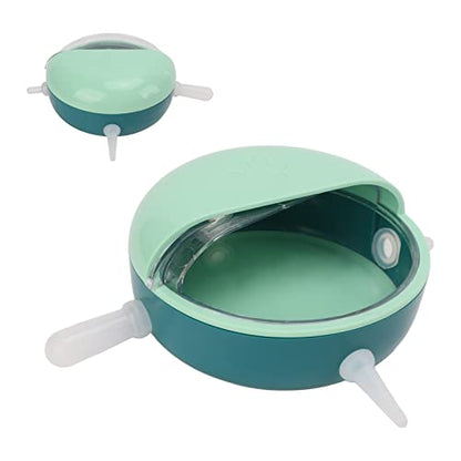 Pet Nipple Feeder with 5 Silicone Nipples, Small Pet Milk Bowl for Rabbits Puppy Kitten, Food Grade Simulated Nursing Bowl with Protective Cover, Easy to Use Feeding Device for New