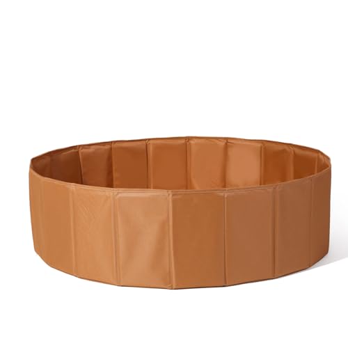 Ball Pit for Toddlers Babies Dogs Cats Iinfant Children, Foldable Ball Pits Play Tent, Crawl Playpen Ball Pool with Storage Bag, Surprise for Boys Girls Festival (Balls Not Included), Brown - color: Brown